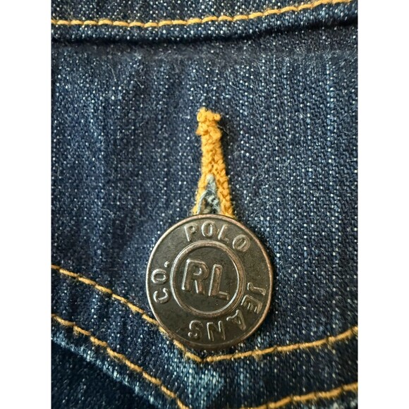 Polo Jeans Co Ralph Lauren Womens Size L Dark Blue Denim Button Up Jean Jacket - Picture 6 of 12